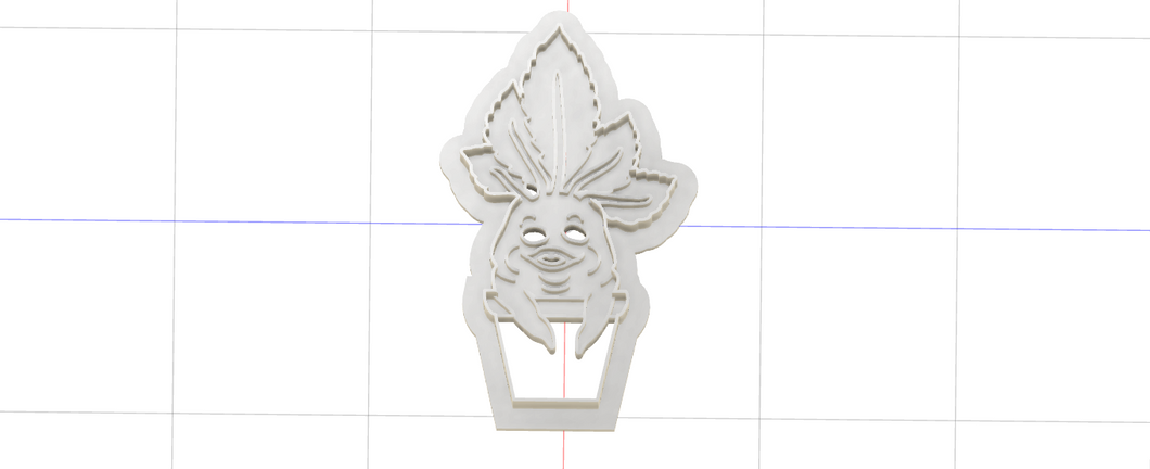 3D Printed Cookie Cutter Inspired by Fan Art of Harry Potter Mandrake