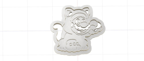 3D Printed Super Mario Bros Cat Suit Mario Cookie Cutter