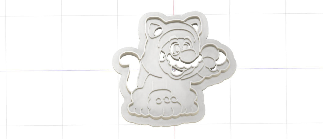 3D Printed Super Mario Bros Cat Suit Mario Cookie Cutter