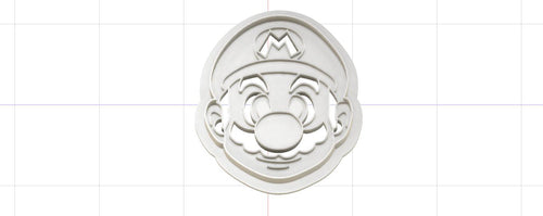 3DPrinted Super Mario Bros Mario Head Cookie Cutter