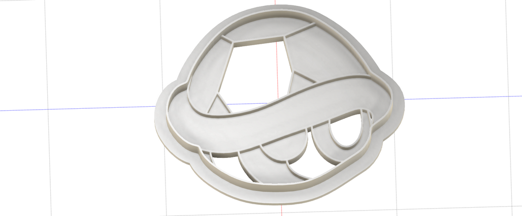 3D Model to Print Your Own Super Mario Bros Turtle Shell Cookie Cutter