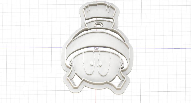 3D Printed Looney Toons Marvin the Martian Cookie Cutter