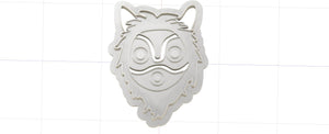 3D Printed Studio Ghibli Princess Mononoke Cookie Cutter
