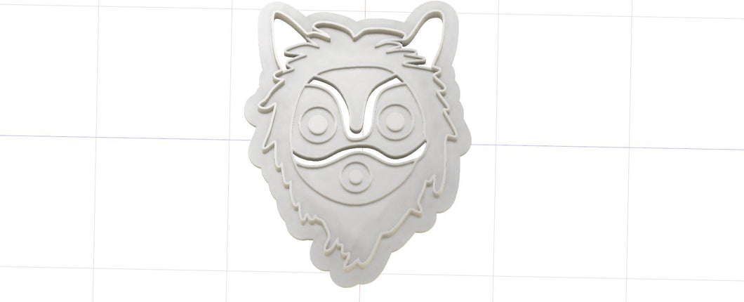 3D Printed Studio Ghibli Princess Mononoke Cookie Cutter