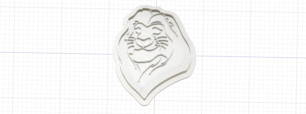 3D Model to Print Your Own Disney Lion King Mufasa Cookie Cutter DIGITAL FILE ONLY
