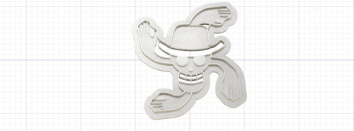 3D Model to Print Your Own One Piece Nico Robin Jolly Roger Pirate FlagCookie Cutter DIGITAL FILE ONLY