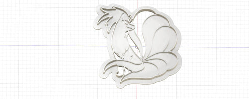 3D Model to Print Your Own Pokemon Nine Tails Cookie Cutter DIGITAL FILE ONLY