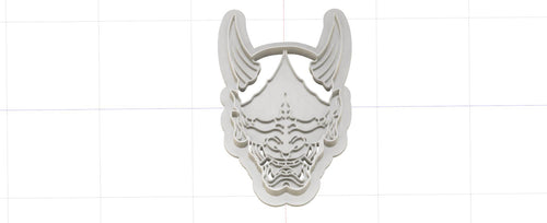 3D Printed Japanese Oni Mask Cookie Cutter