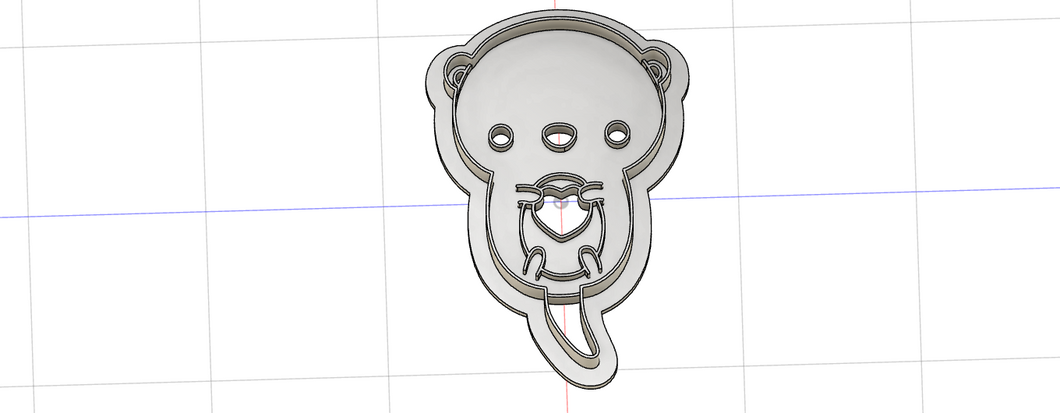 3D Printed Cute Otter Cookie Cutter