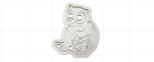 3D Printed DnD Owlbear with D20 Cookie Cutter