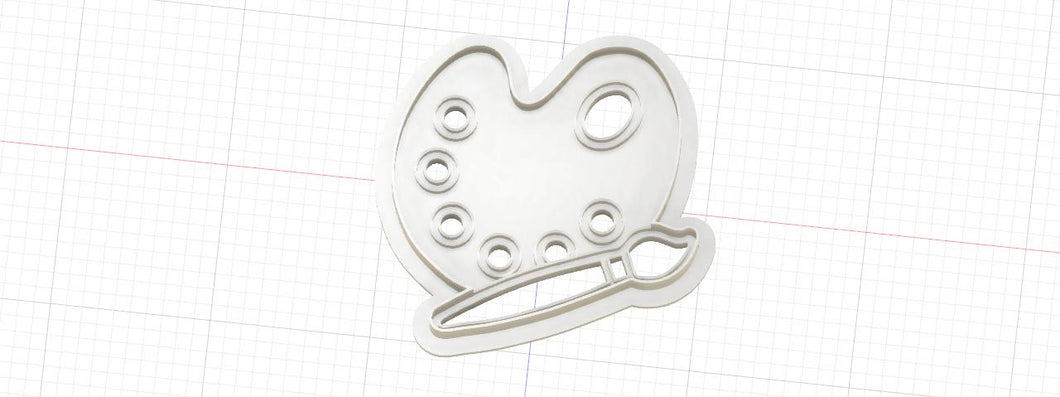 3D Printed Artists Paint Pallet Cookie Cutter