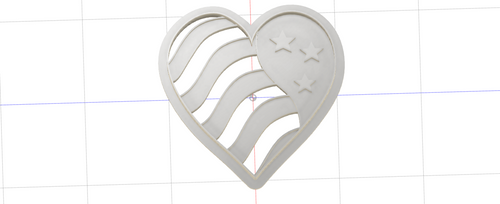 3D Model to Print Your Own Patriotic Heart DIGITAL FILE ONLY