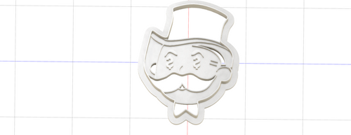 3D Model to Print Your Own Rich Uncle Pennybags Cookie Cutter DIGITAL FILE ONLY
