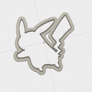 3D Model to Print Your Own Cookie Cutter Inspired by Pokemon Pikachu DIGITAL FILE