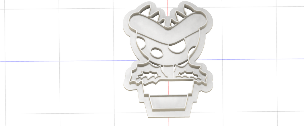 3D Printed Super Mario Piranha Plant Cookie Cutter
