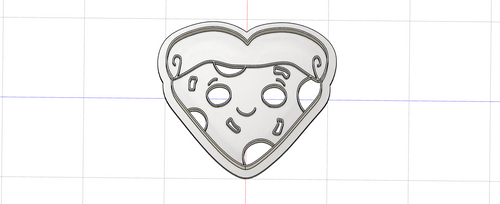 3D Model to Print Your Own Pizza Love Cookie Cutter DIGITAL FILE ONLY