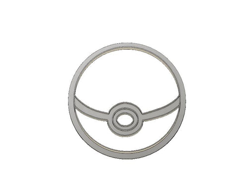 3D Model to Print Your Own Pokemon PokeBall Cookie Cutter DIGITAL FILE ONLY