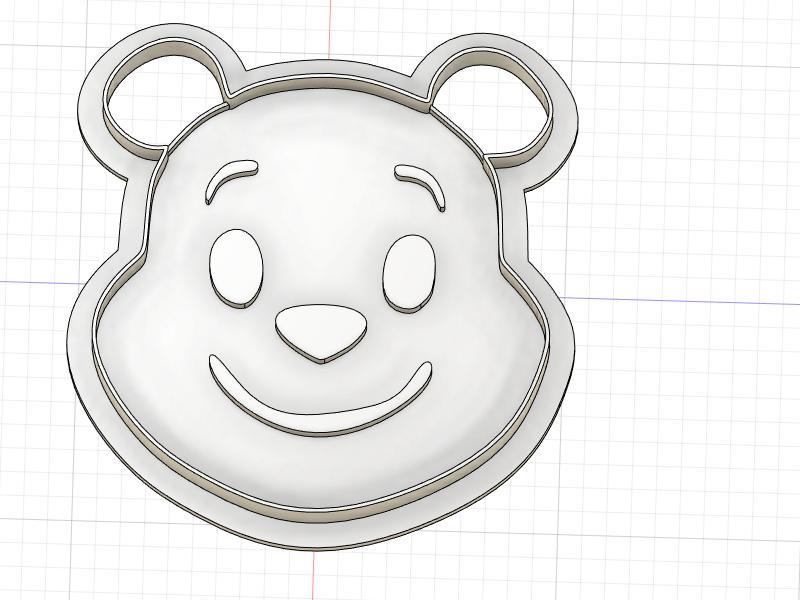 3D Model to Print Your Own Cookie Cutter Inspired by Winnie the Pooh DIGITAL FILE