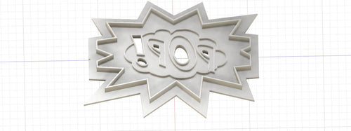 3D Model to Print Your Own Comic Action Word POP! Cookie Cutter DIGITAL FILE ONLY