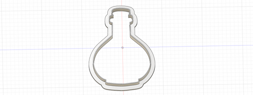 3D Model to Print Your Own Halloween Potion Bottle Outline Cookie Cutter DIGITAL FILE ONLY