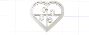 3D Printed Puzzle Heart Cookie Cutter