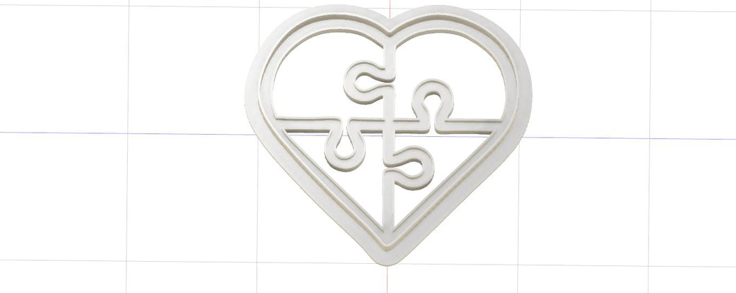3D Printed Puzzle Heart Cookie Cutter