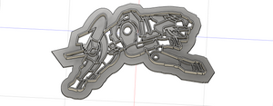 3D Printed Transformers Ravage Cassette Cat Cookie Cutter