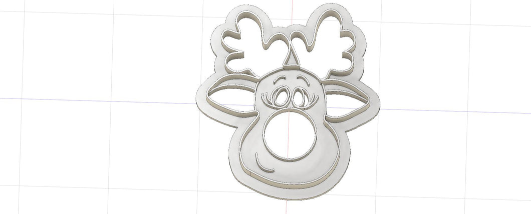 3D Printed Reindeer Cookie Cutter Detailed