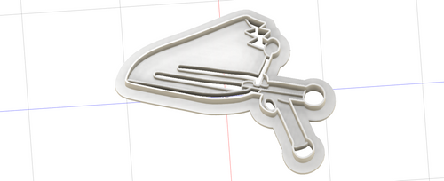 3D Printed Rocky Horror Picture Show Ray Gun Cookie Cutter
