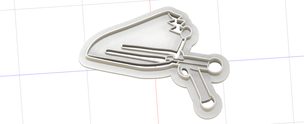 3D Printed Rocky Horror Picture Show Ray Gun Cookie Cutter