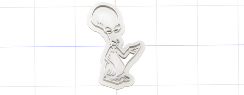 3D Model to Print Your Own Roger the Alien Cookie Cutter DIGITAL FILE ONLY