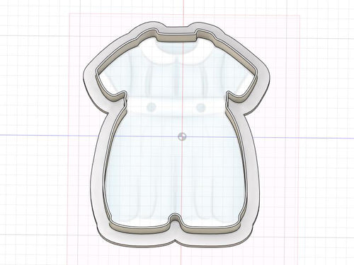 3D Model to Print Your Own Baby Romper Outline Cookie Cutter DIGITAL FILE ONLY