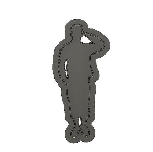 3D Model to Print Your Own Saluting Soldier Cookie Cutter DIGITAL FILE ONLY
