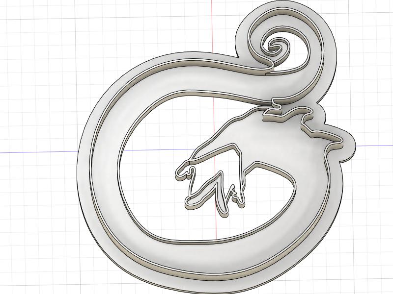 3D Printed Beetlejuice Sand Snake Cookie Cutter