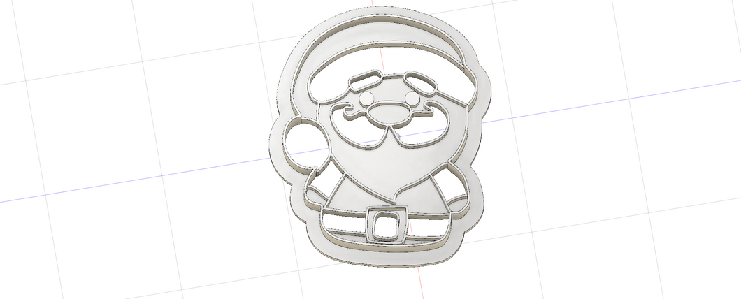 3D Printed Vintage Christmas Santa Clause Upper Body Cookie Cutter