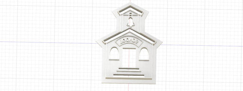 3D Model to Print Your Own School House Cookie Cutter DIGITAL FILE ONLY