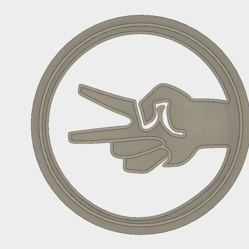 3D Model to Print Your Own Scissors Hand Sign Cookie Cutter DIGITAL FILE ONLY-