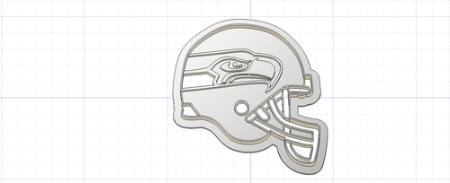 3D Model to Print Your Own Seattle Seahawks Helmet Cookie Cutter DIGITAL FILE ONLY