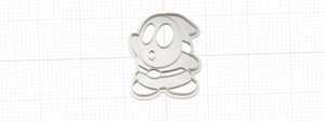 3D Printed Super Mario 2 Shy Guy Cookie Cutter