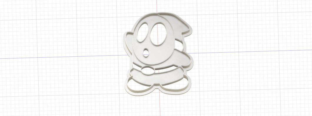 3D Printed Super Mario 2 Shy Guy Cookie Cutter