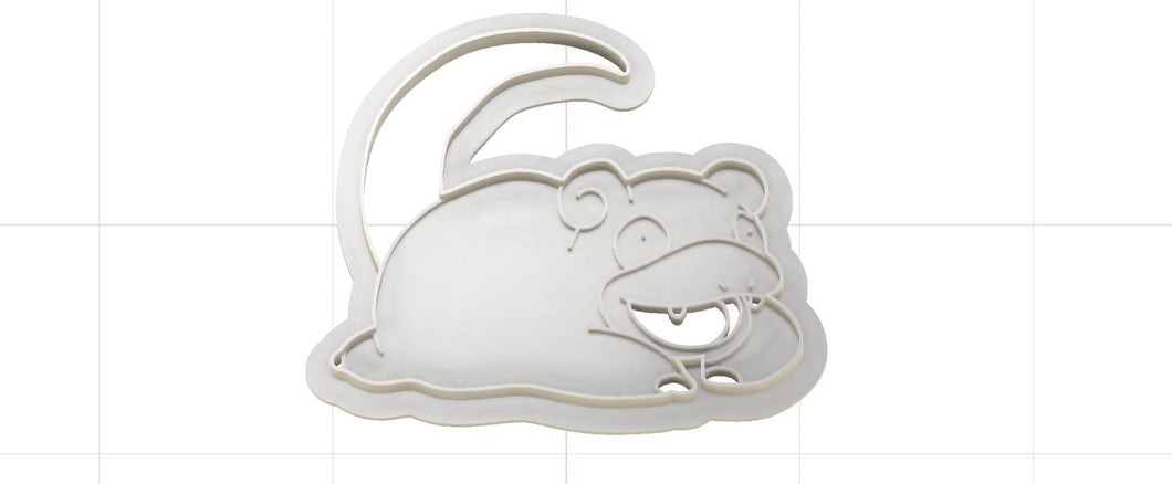 3D Printed Pokemon Slowpoke Cookie Cutter