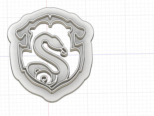 3D Model to Print Your Own Harry Potter Slytherin Crest Cookie Cutter DIGITAL FILE ONLY