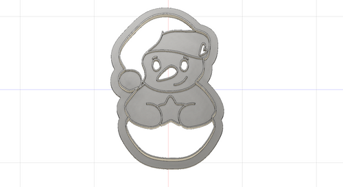3D Model to Print Your Own Christmas Snowman with Heart Cookie Cutter DIGITAL FILE ONLY