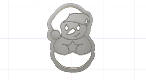 3D Printed Christmas Snowman with Heart Cookie Cutter