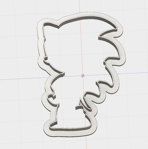 3D Model to Print Your Own Sonic the Hedgehog Outline Cookie Cutter DIGITAL FILE ONLY