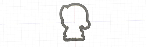 3D Model to Print Your Own Puppy Wearing Santa Hat Outline Cookie Cutter DIGITAL FILE ONLY
