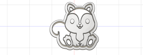 3D Printed Cute Squirrel Cookie Cutter