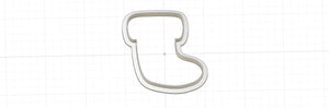 3D Printed Christmas Stocking Outline Cookie Cutter
