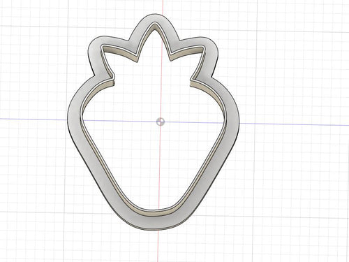 3D Model to Print Your Own Strawberry Outline Cookie Cutter DIGITAL FILE ONLY