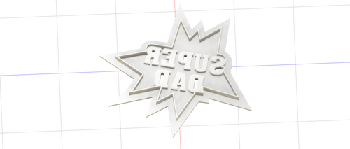 3D Model to Print Your Own Super Dad Script Cookie Cutter DIGITAL FILE ONLY